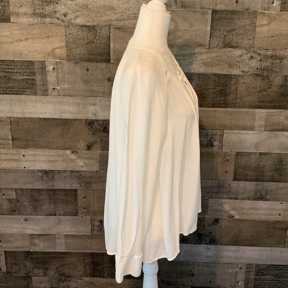 Express Long Sleeve Button Down Flowy Boho Top - Picture 3 of 15